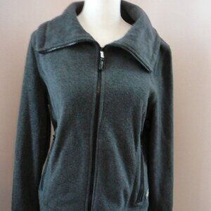 CK Calvin Klein Performance Women's Dark Gray Full Zip Fleece Jacket Coat-Size S